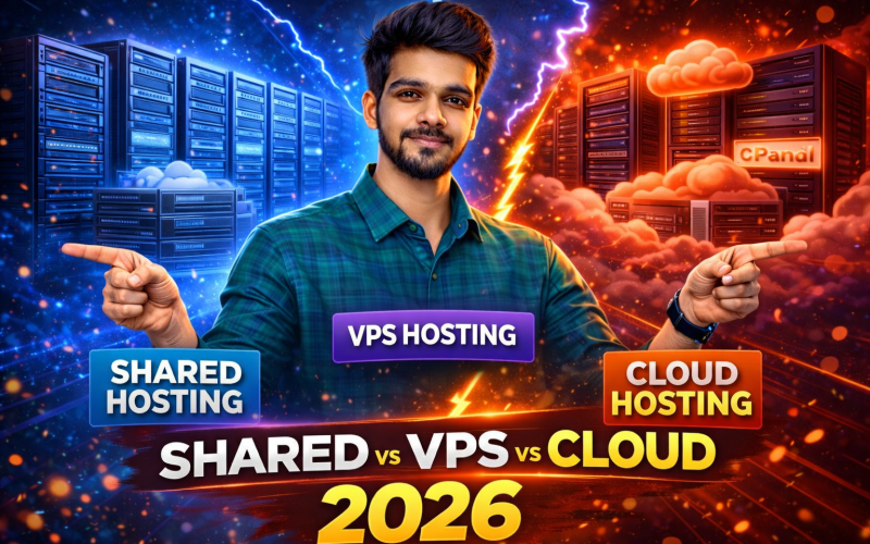 Shared vs VPS vs Cloud Hosting – Complete Comparison (2026 Guide)